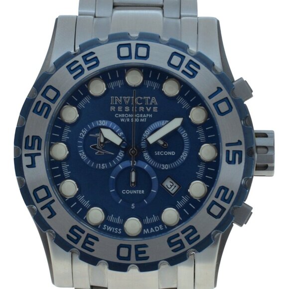 Men's 51.5mm Invicta Reserve Leviathan Evolution Blue/ Silver Watch! Ref: 11865! - Picture 2 of 9